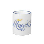 Ángel bordado taza