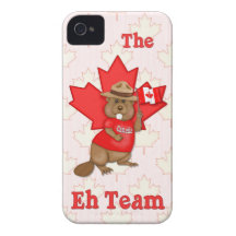 Ángel canadiense y hoja de arce - personalizar iPhone 4 Case-Mate cobertura