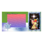 ángel de cristal tarjetas fotográficas personalizadas