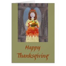 Ángel de la cosecha, HappyThanksgiving Tarjeta