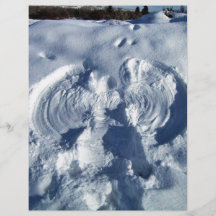 Ángel de la nieve flyer a todo color