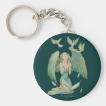 Ángel de la paz 2 llaveros personalizados