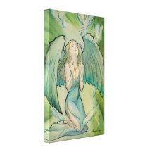 Ángel de la paz lona envuelta para galerias