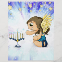 Ángel de Menorah Tarjetas Publicitarias