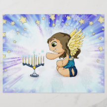 Ángel de Menorah Tarjeton