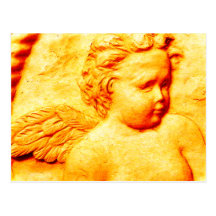 Ángel de oro tarjeta postal