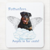 Ángel de Rottweiler Tapetes De Ratones
