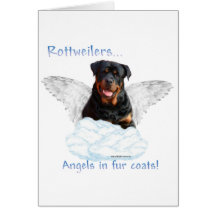 Ángel de Rottweiler Tarjetón
