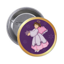 Ángel del copo de nieve pin