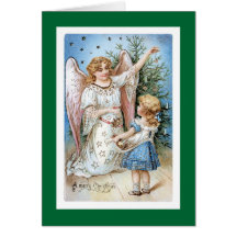 Ángel del navidad con el árbol del ajuste del chic felicitacion 