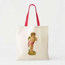 Ángel del navidad del Victorian del vintage con lo Bolsa
