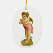 Ángel del navidad del Victorian del vintage con lo Ornamento De Reyes Magos