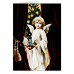 Ángel del navidad del vintage felicitacion 
