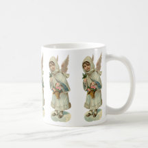 Ángel del navidad del vintage taza de café