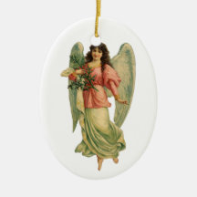 Ángel del navidad del vintage, Victorian angelical Ornato