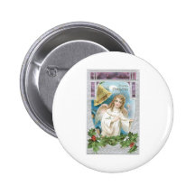 Ángel del navidad que suena una campana pins