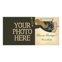 Ángel del navidad tarjeta personal con foto