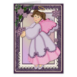 Ángel del Poinsettia del invierno - esconda dentro Tarjetas