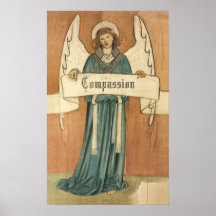 Ángel del Pre-Raphaelite del Victorian del vintage Poster