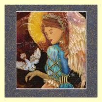Ángel del renacimiento y invitación del navidad de invitaciones