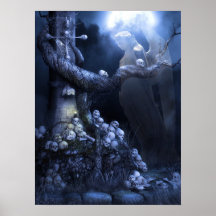 Ángel en cementerio del cráneo poster
