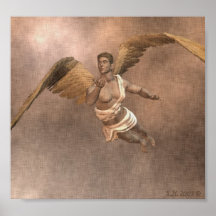 Ángel en lona poster