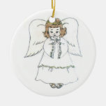 Ángel femenino de rogación ornamento para arbol de navidad