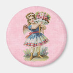 Ángel floral del Victorian Imán