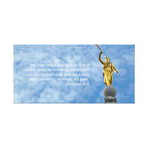 Ángel Moroni en el templo de Salt Lake Impresión De Lienzo