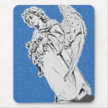 Ángel Mousepad en azul Tapetes De Ratones