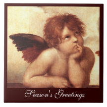 ÁNGEL/querube coa alas Azulejos