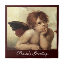 ÁNGEL/querube coa alas Azulejos Cerámicos