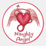 Ángel travieso etiqueta