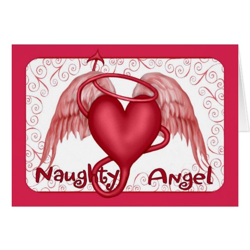 Ángel travieso tarjeta