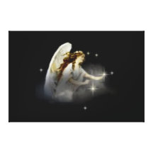 ángel y imagen de las estrellas impresiones de lienzo