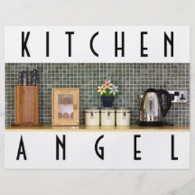 Ángeles de la cocina tarjeta publicitaria