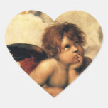 Ángeles de Sistine Madonna por Raphael Raffaello Pegatinas Corazon