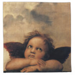 Ángeles de Sistine Madonna por Raphael Raffaello Servilleta