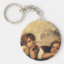 Ángeles de Sistine Madonna por Raphael Sanzio Llavero
