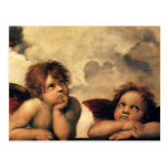 Ángeles de Sistine Madonna por Raphael Sanzio Tarjeta Postal