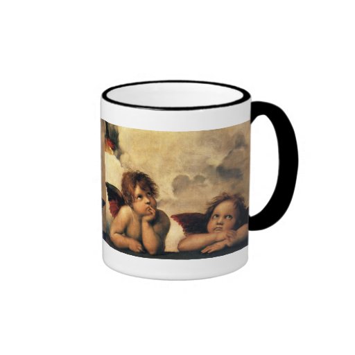 Ángeles de Sistine Madonna por Raphael Sanzio Tazas