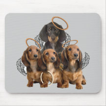 Ángeles del Dachshund Tapetes De Ratones