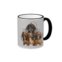 Ángeles del Dachshund Tazas De Café