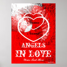 Ángeles en el poster ardiente del amor - Cust.
