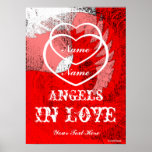 Ángeles en el tri poster coloreado del amor - pers