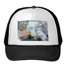 Ángeles murales gorros bordados