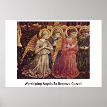 Ángeles que adoran de Benozzo Gozzoli Posters