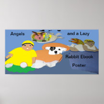 Ángeles y un poster perezoso de Ebook del conejo