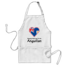 Anguillan feliz casado delantales