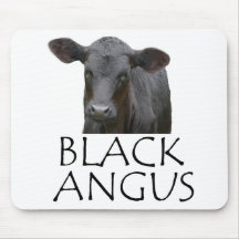Angus negro alfombrillas de ratón